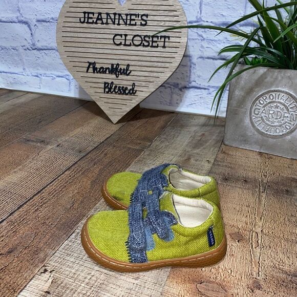 Livie & Luca Lime Green Hayes Natural Textile Casual Sneakers, Size 8 - Picture 2 of 10